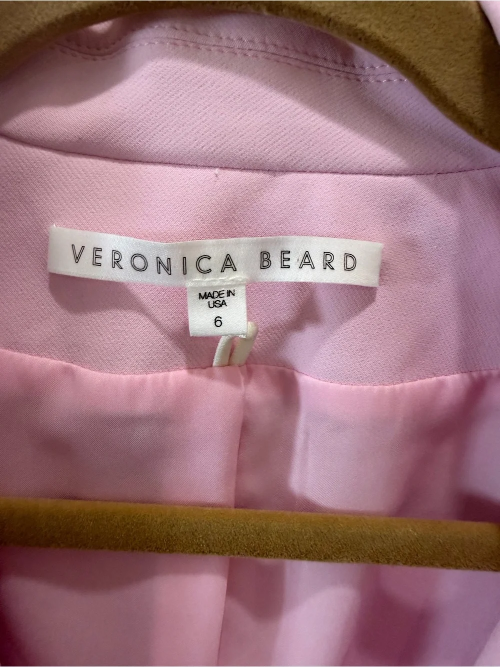 Veronica Beard Light Pink Single Breasted one button blazer 6